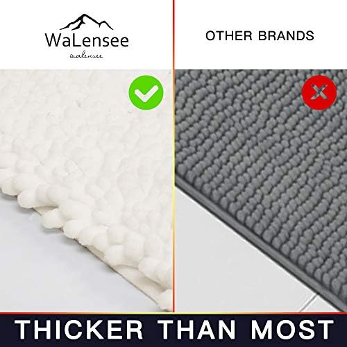 Walensee 2 Piece Bath Rug Set Non Slip Chenille