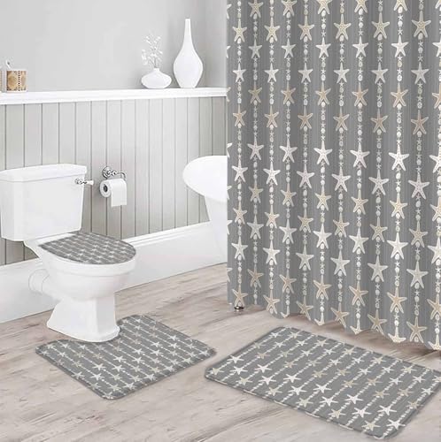 ZOE GARDEN Starfish Grey Bathroom Set 1