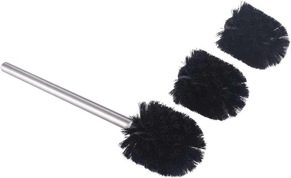 Angle Simple Toilet Brush Set 3PCS with Stainless Steel Handle