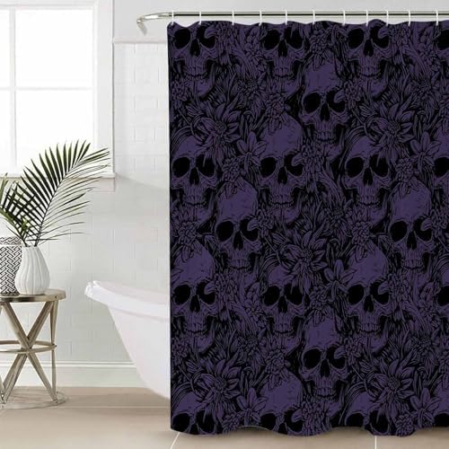 ZOE GARDEN Halloween Bathroom Set with Curtain Rug and Hooks 1