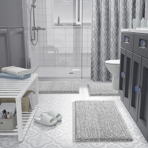 Yimobra Non Slip Bathroom Rug 36x24 Ultra Soft Microfiber Bath Mat