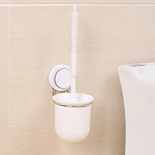 BEEGAGA Wall-Mounted Suction Cup Toilet Brush Holder Set 1