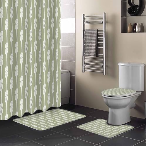 ZOE GARDEN Sage Green Knot Bathroom Set 1