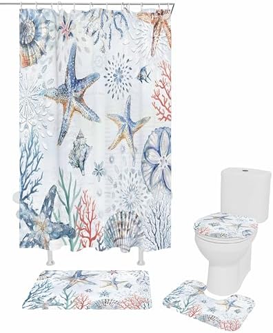 ZOE GARDEN Blue Starfish Bathroom Set 1