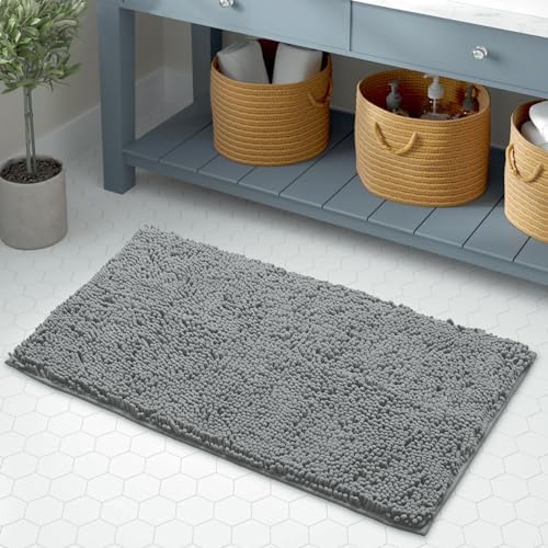 LuxUrux Bath Mat - Extra Soft Plush Non-Slip Bathroom Rug