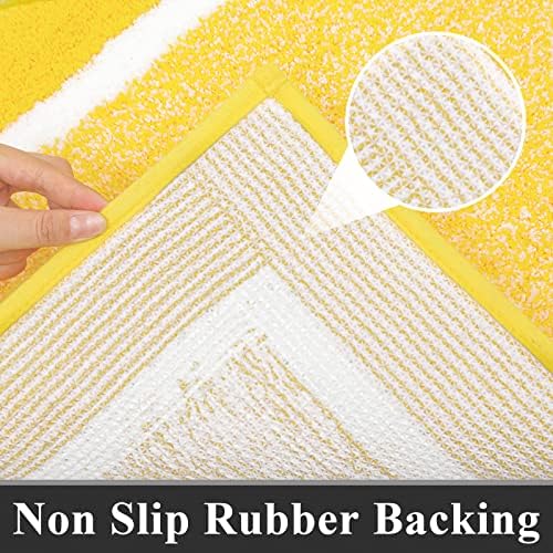 Pauwer 3-Piece Bathroom Rugs Set - Yellow