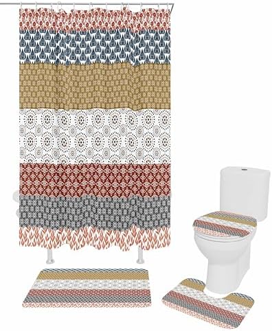 ZOE GARDEN Boho Geometric Bathroom Set