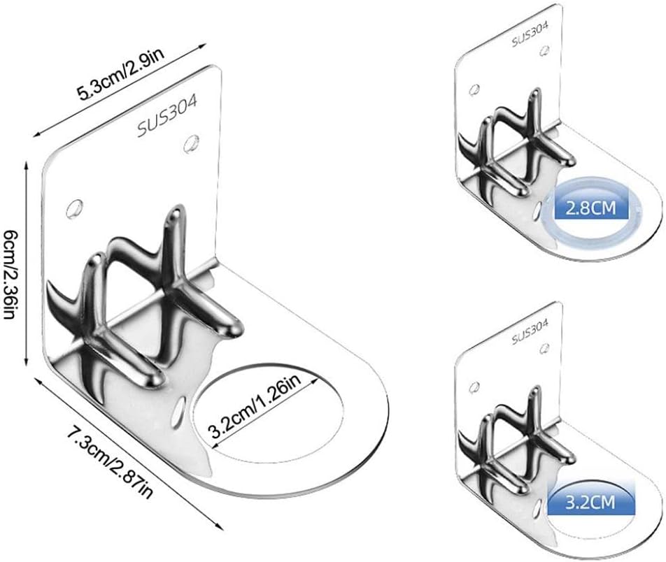 Stainless Steel Wall Mounted Shampoo Holder with Anti-Slip Base