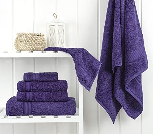 Cotton Paradise 6 Piece Purple Towel Set
