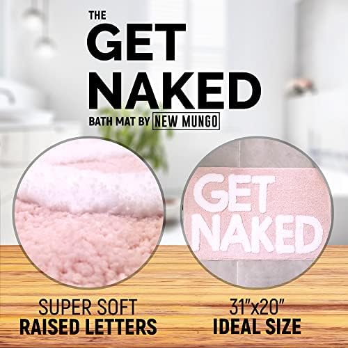 New Mungo Get Naked Bath Mat Pink - 31 x 20