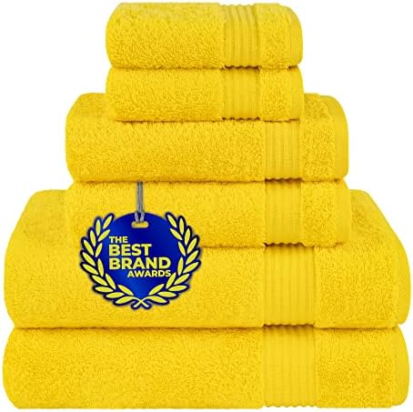 Cotton Paradise 6 Piece Yellow Towel Set 1