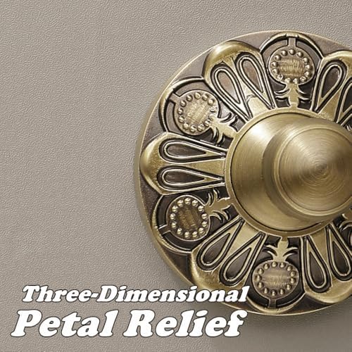 Vintage Petal Brass Toilet Brush with Holder