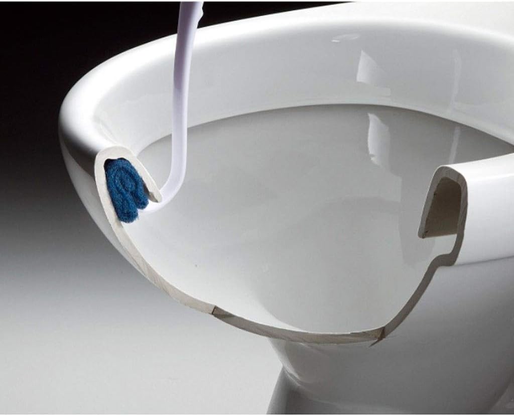 NYKK Toilet Brush with Bracket and Holder - White 23cm