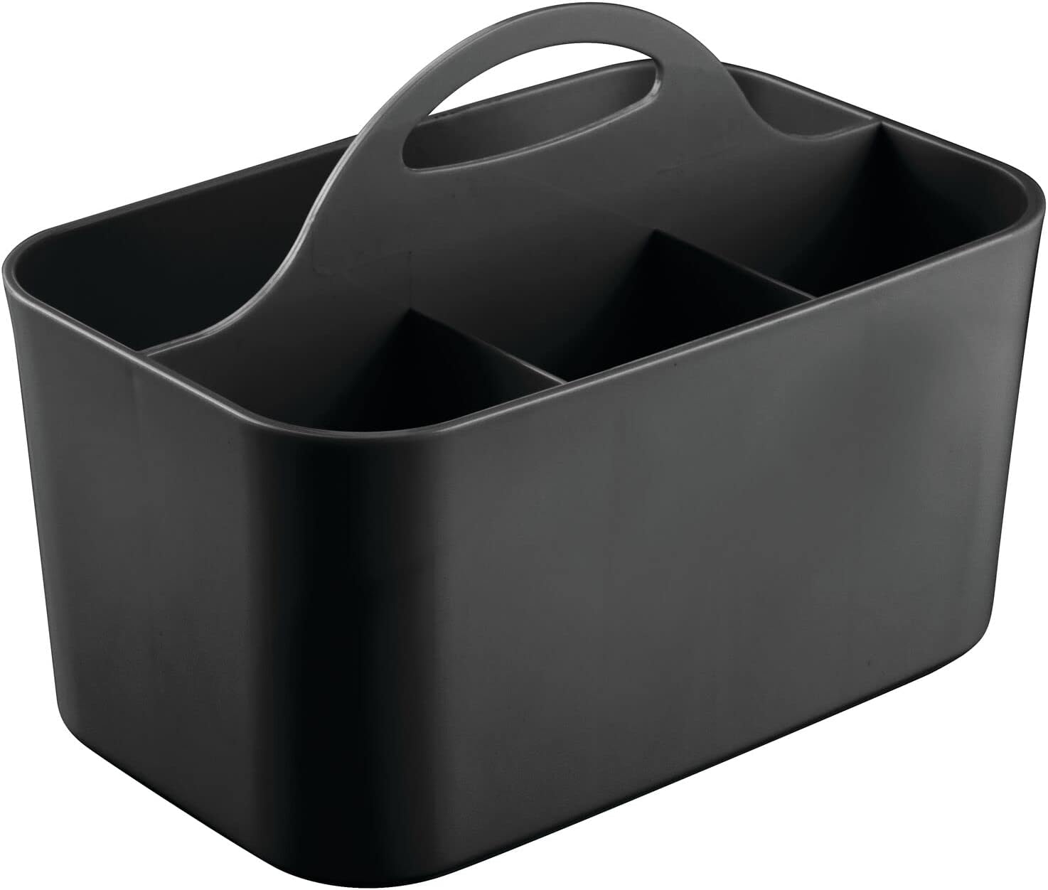 mDesign Shower Caddy Tote with Handle - Black