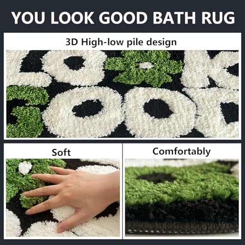 You Look Good Bath Rug 21x25 Non Slip Microfiber
