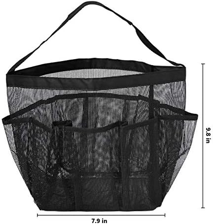 VousNous Mesh Shower Caddy with 8 Compartments Black