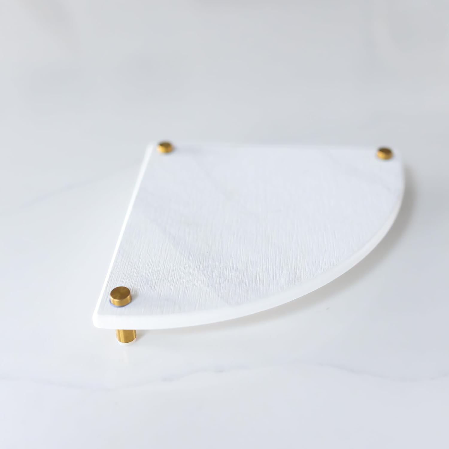 Corner Sink Caddy with Marble Print for Quick Drying