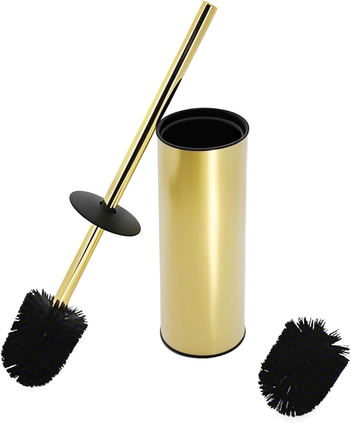 SUNTAI Toilet Brush and Holder with Gold Finish