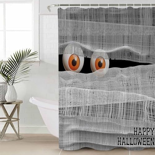ZOE GARDEN Halloween Bathroom Set with Curtain Rug and Accessories