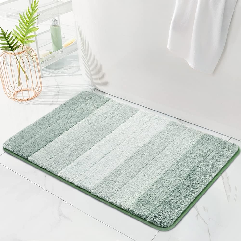 Kmson Ombre Bath Mat Green 20x32