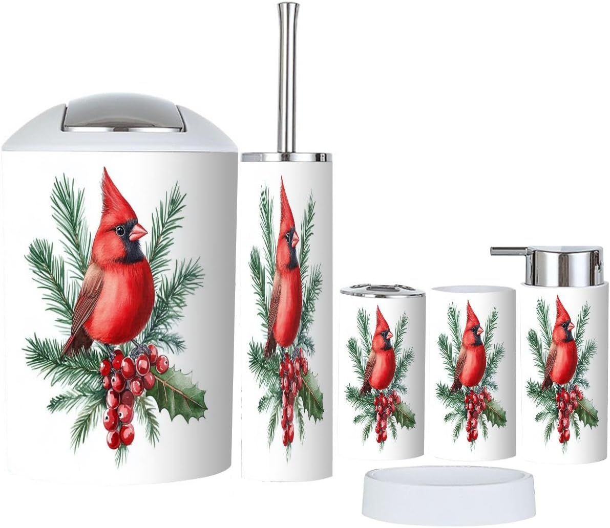 Boho Bathroom Accessory Set of 6 Pieces