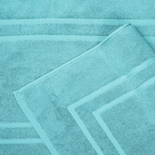 Feather Stitch 2 Piece Bath Mat Set