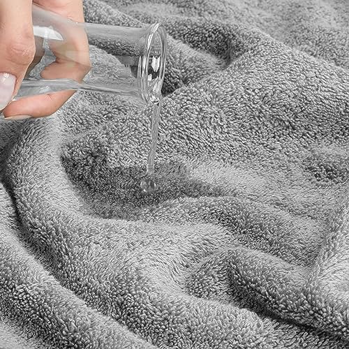 Cotton Paradise 6 Piece Towel Set - Light Gray 100 Cotton Bath Towels