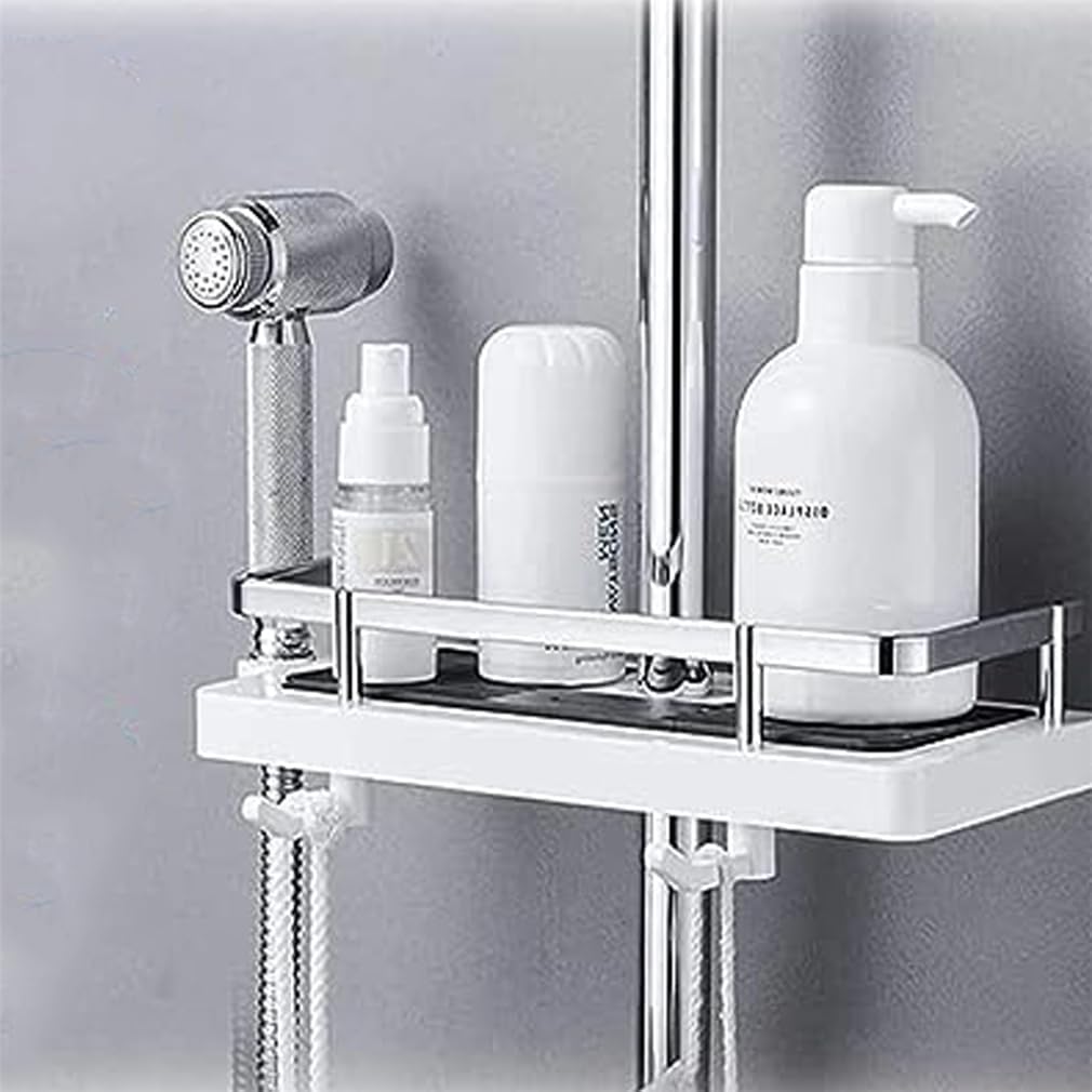 Gnozuiky Bathroom Shelf - Liftable Shower Rack with Easy Installation