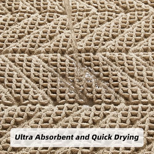 BULULOM Boho Bath Mat - Ultra Soft Non Slip Quick Dry 18x30 Inch