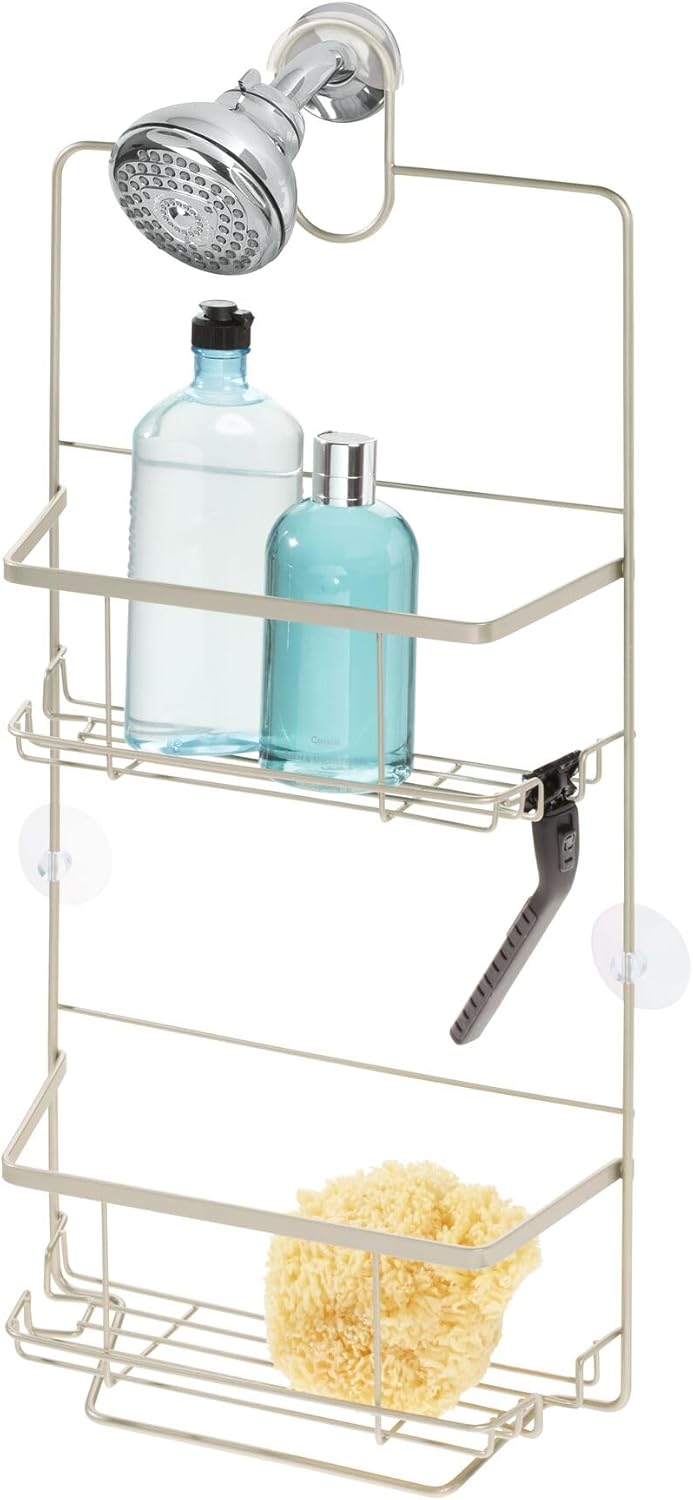 InterDesign Everett Metal Hanging Shower Caddy with Satin Finish