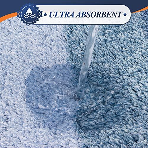 Walensee Non Slip Bath Mat 16x24 Ombre Blue