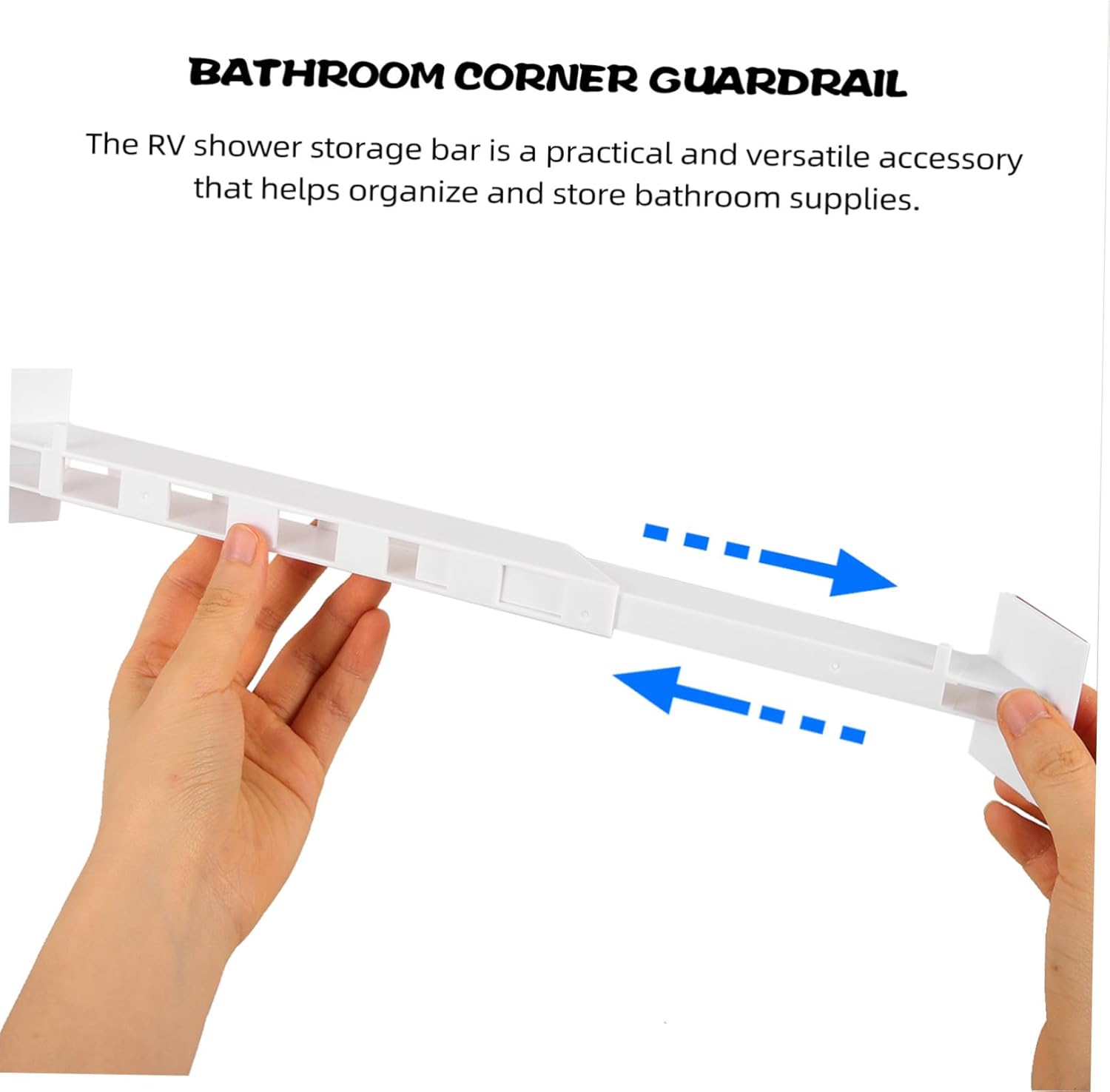 Zerodeko Shower Caddy Corner Rod Sturdy ABS