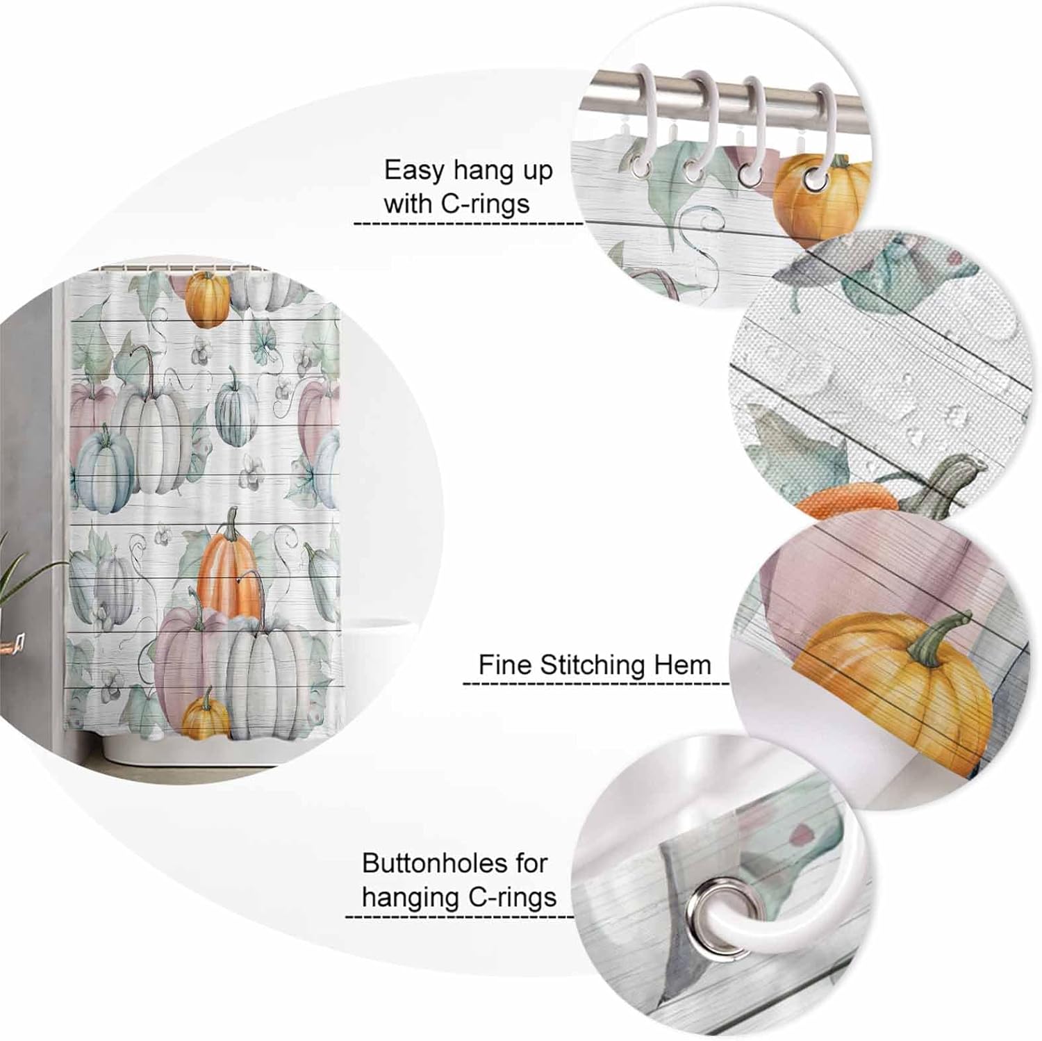 ZOE GARDEN Thanksgiving Bathroom Set