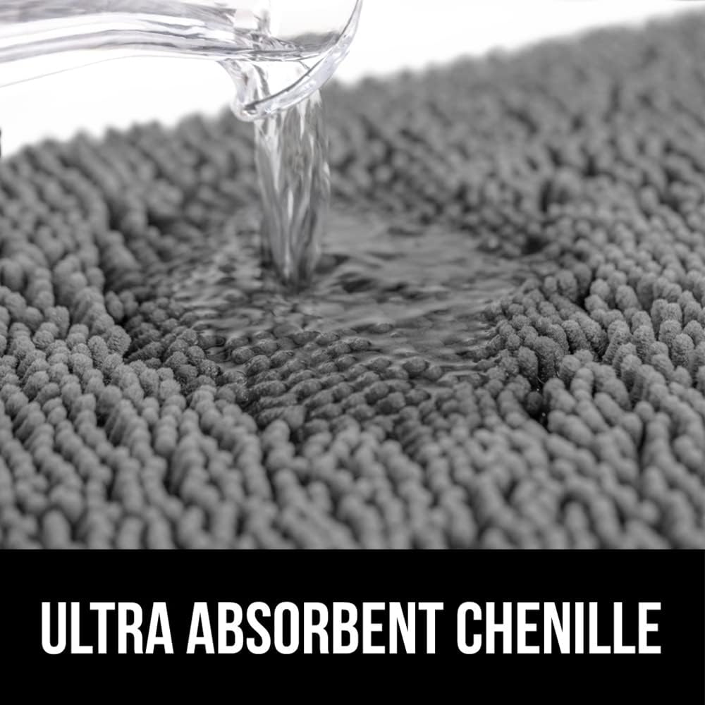GORILLA GRIP Bath Rug Set with Shower Mat 2 Item Bundle