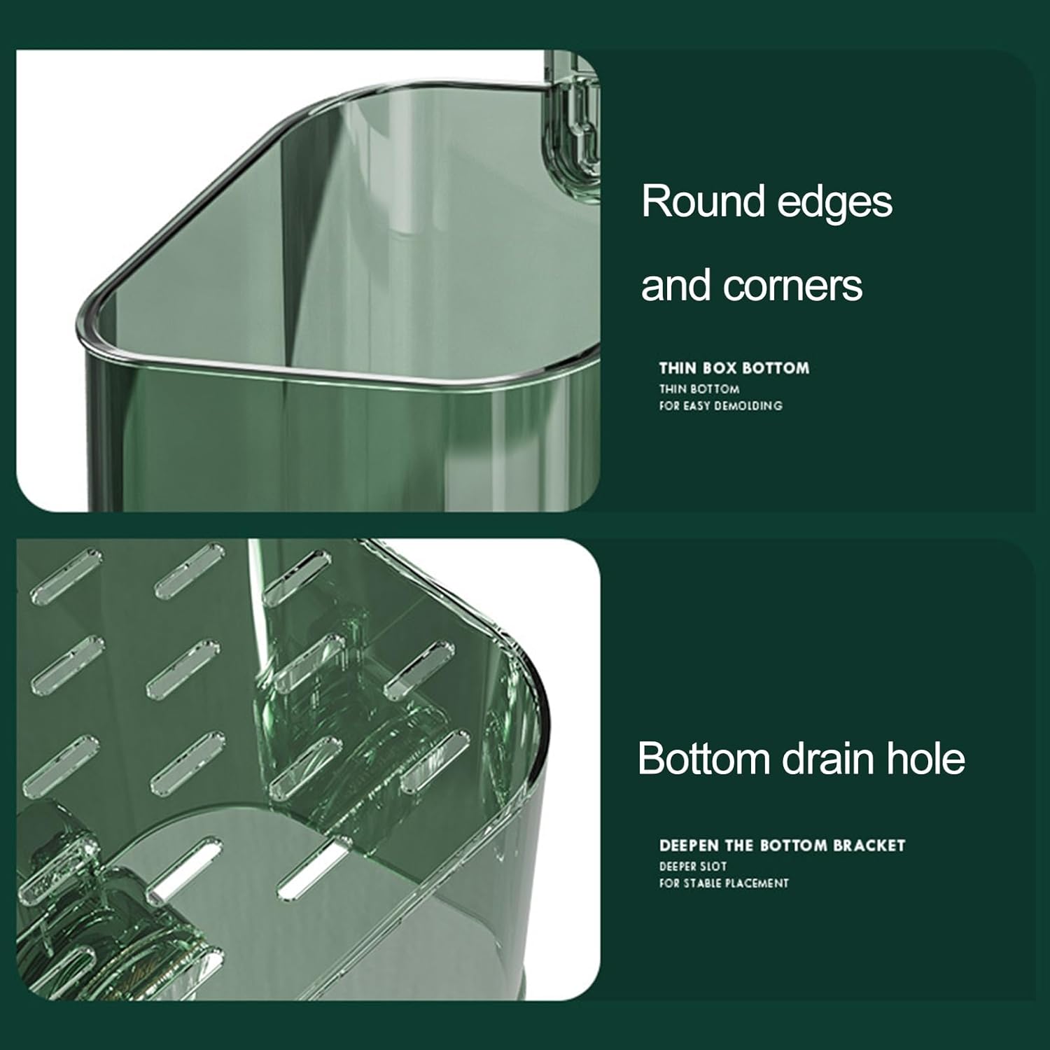 SONGBIRDTH Removable Shower Caddy with Suction Cup and Drainage Holes