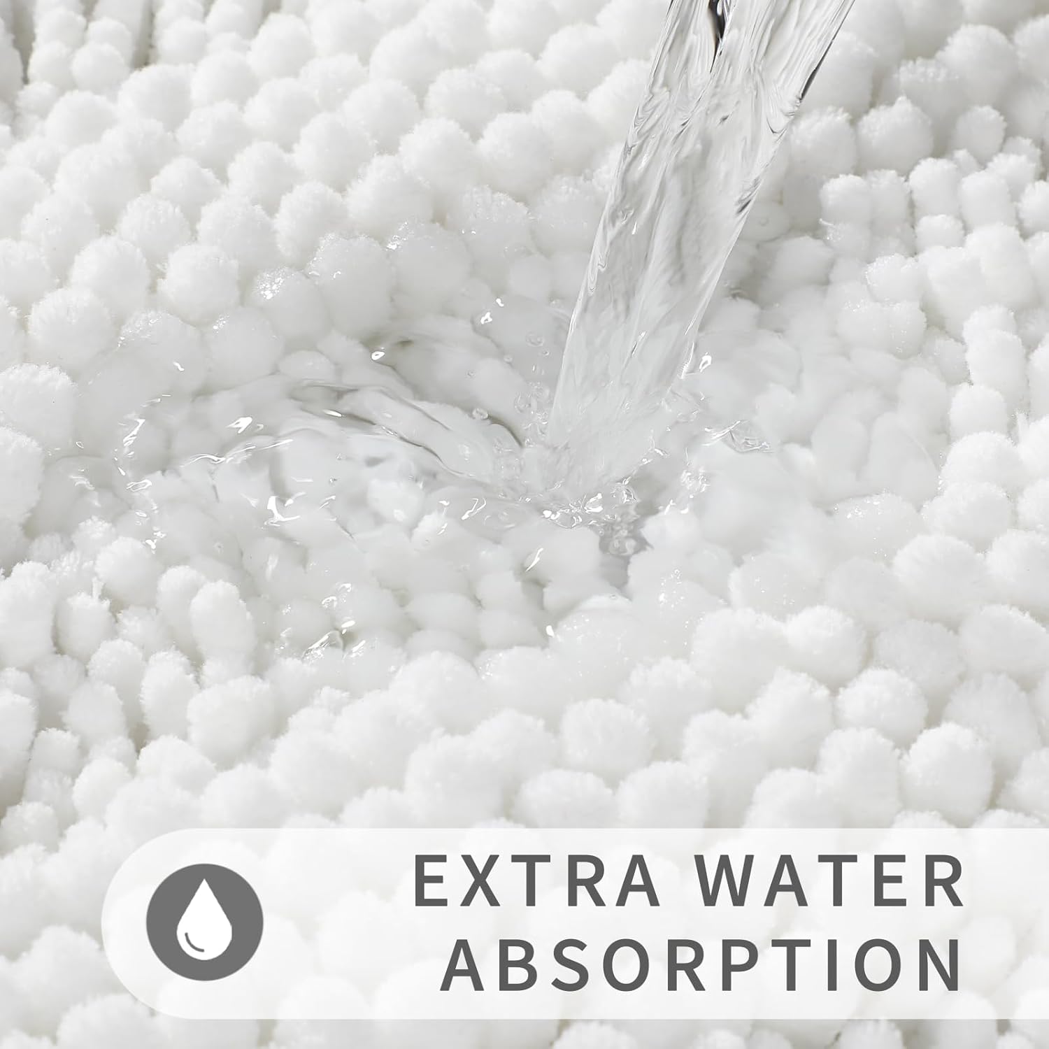Yimobra Ultra Plush Chenille Bath Mat 24 x 17