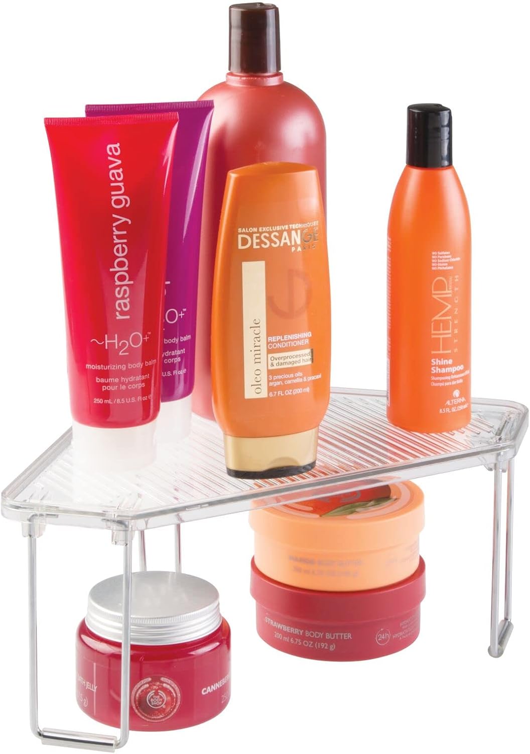 mDesign Corner Stackable Rack 2 Pack Clear