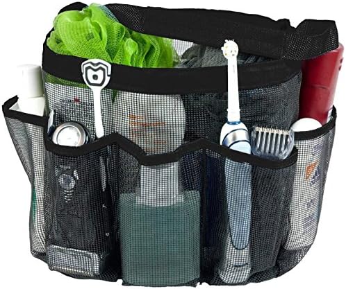 VousNous Mesh Shower Caddy with 8 Compartments Black