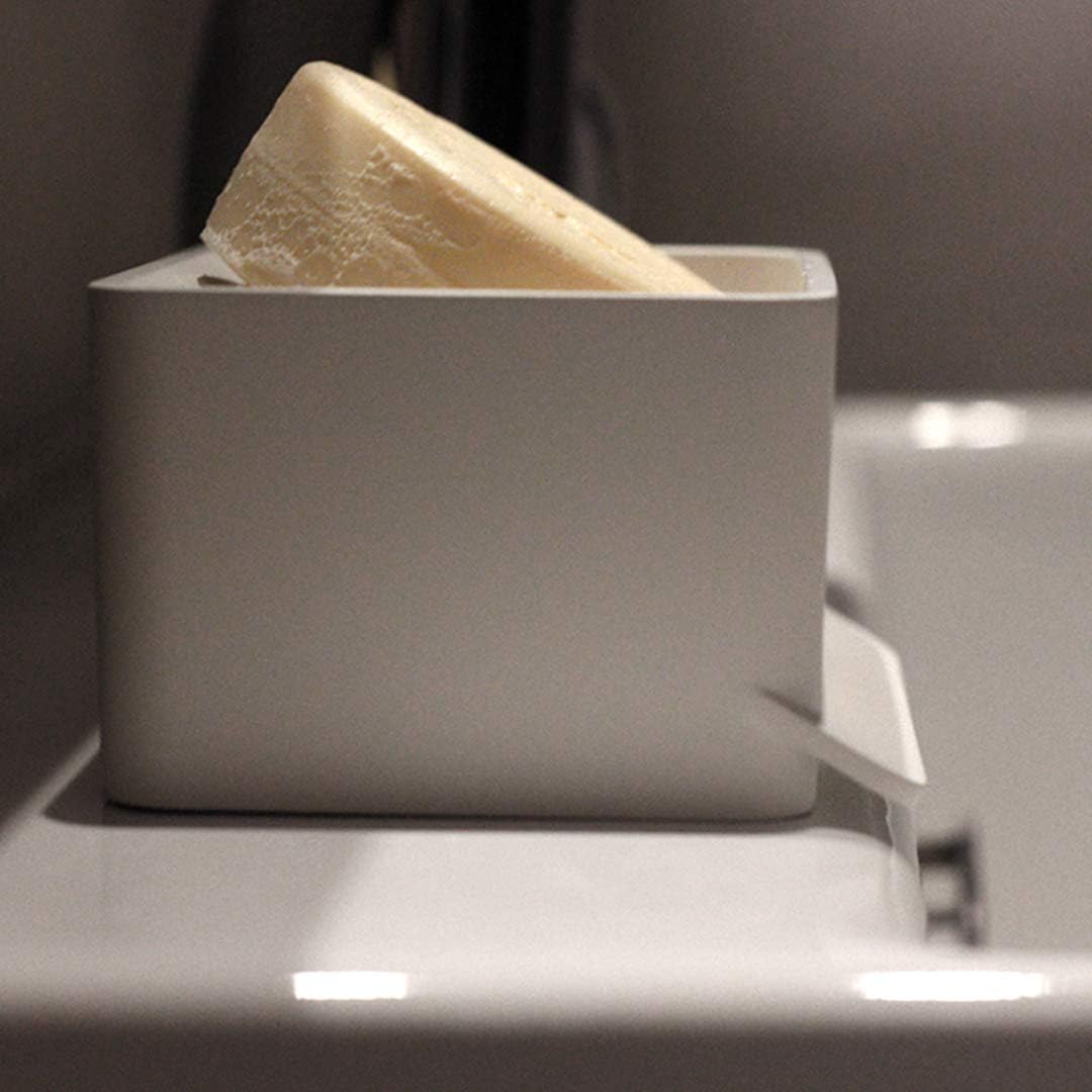 Soap Mate Slanted Soap Dish with Self-Draining and Drying Fast