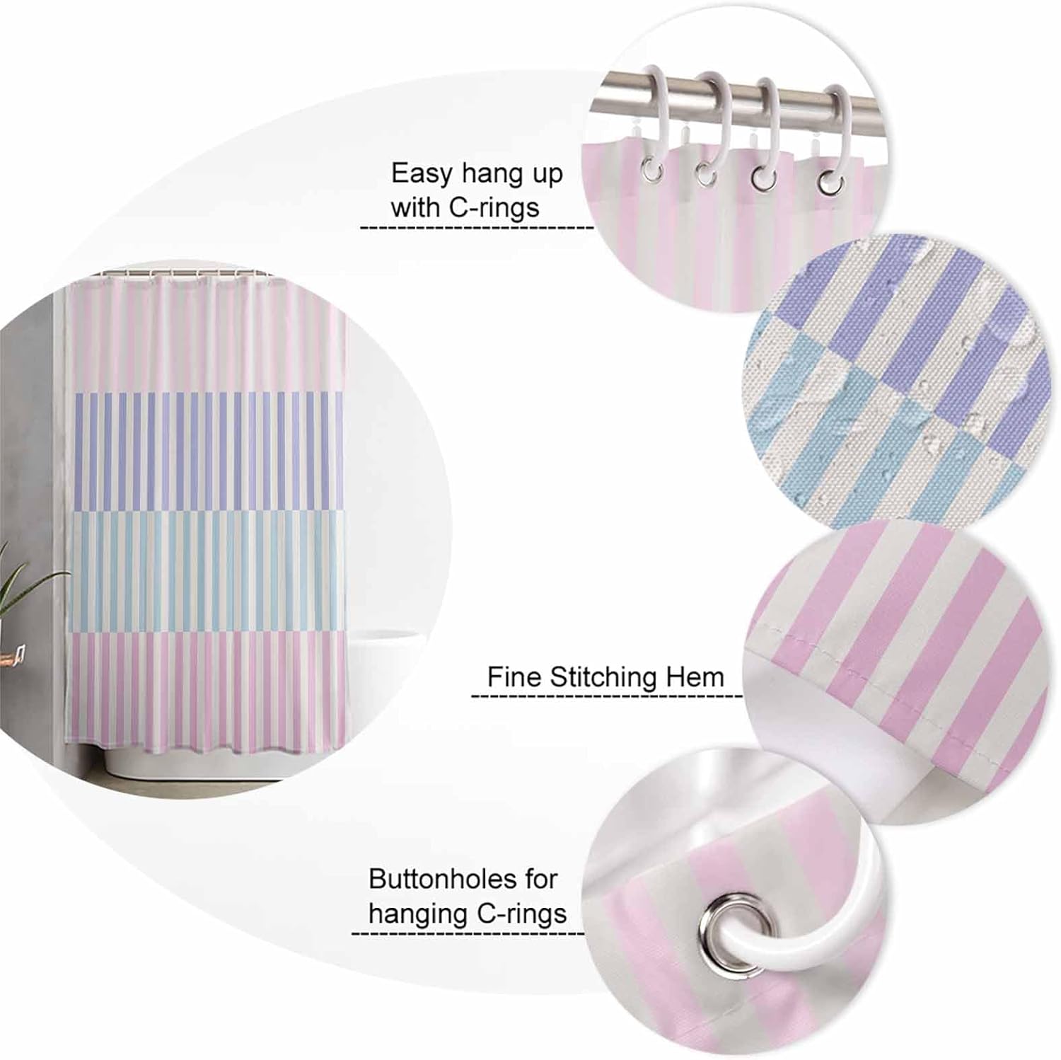 ZOE GARDEN Turquoise Blue Bathroom Set