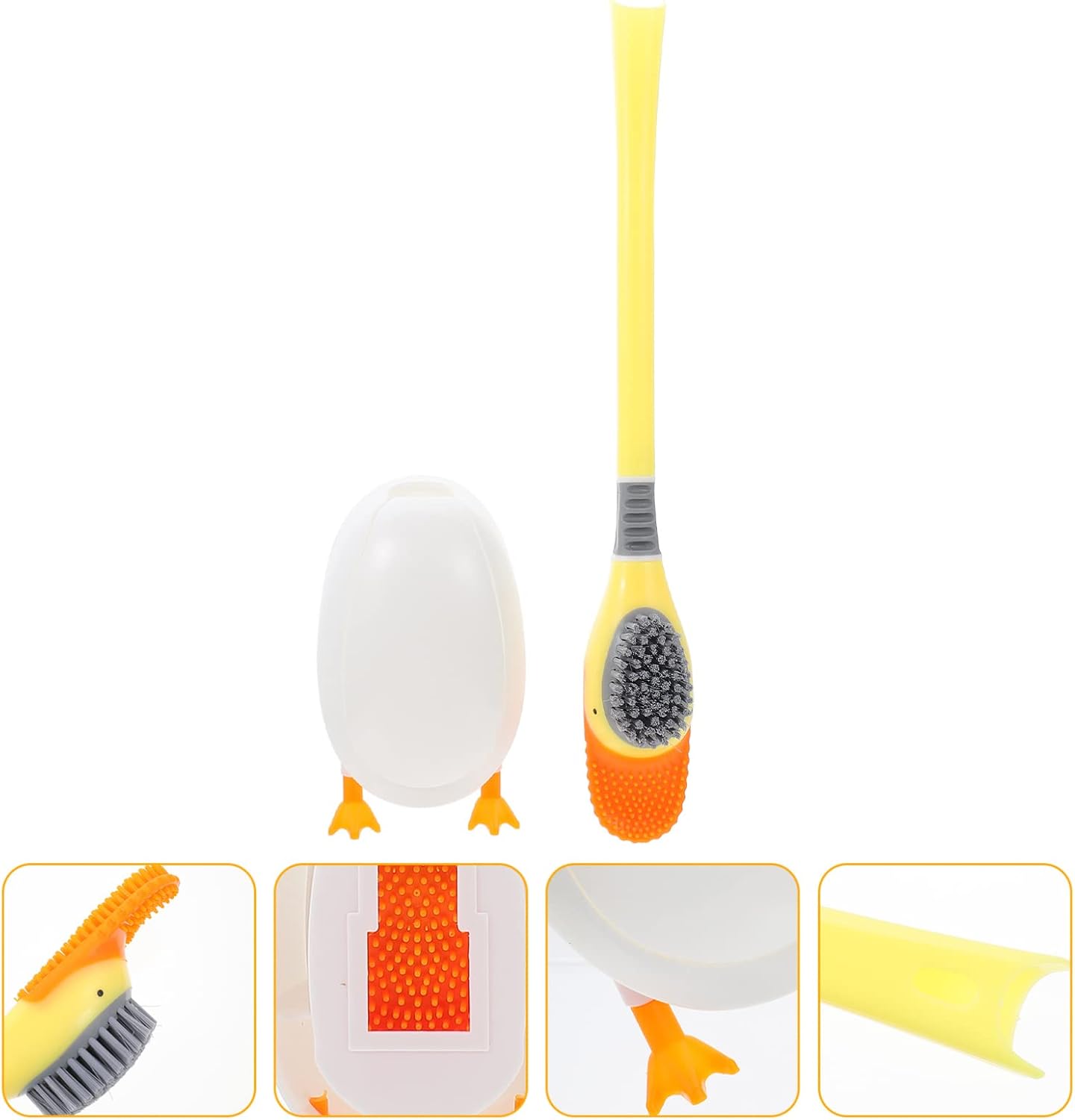 Operitacx Silicone Toilet Brush with Wall Mounted Holder
