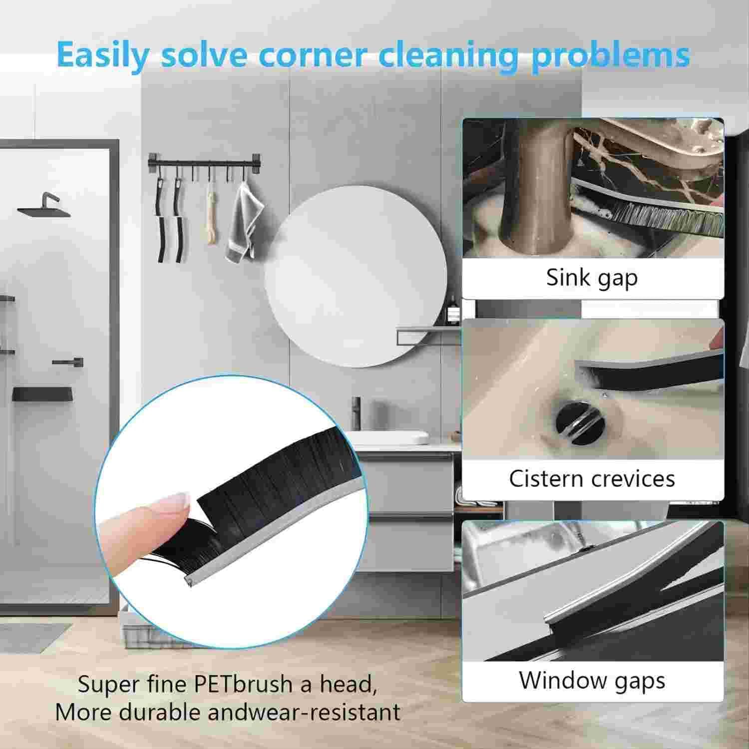 JWCE Crevice Cleaning Brush Kit for Hard-to-Reach Areas