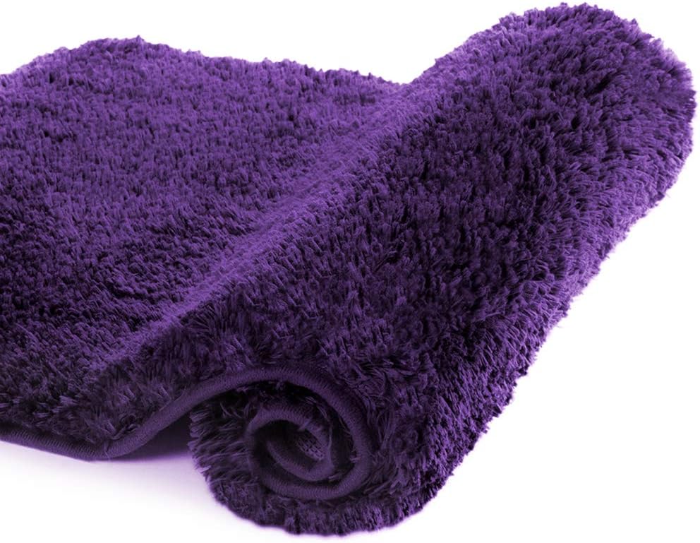 Walensee Bath Rug Non Slip Dark Purple 20x32