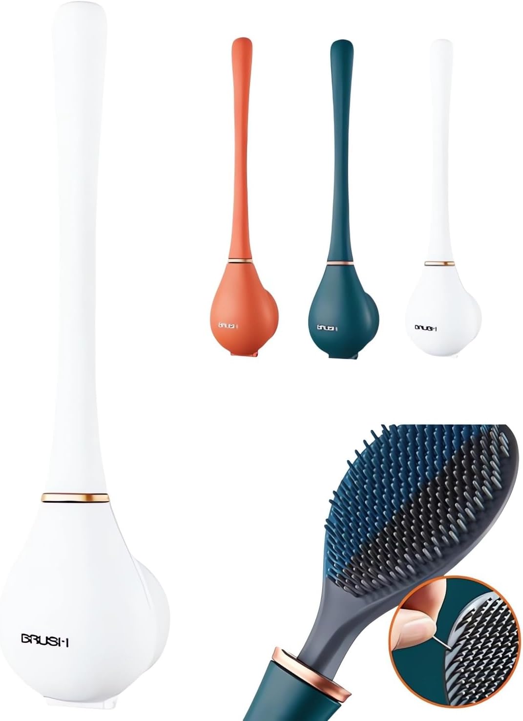 Vevogem Modern Flexible Toilet Brush Set with Holder