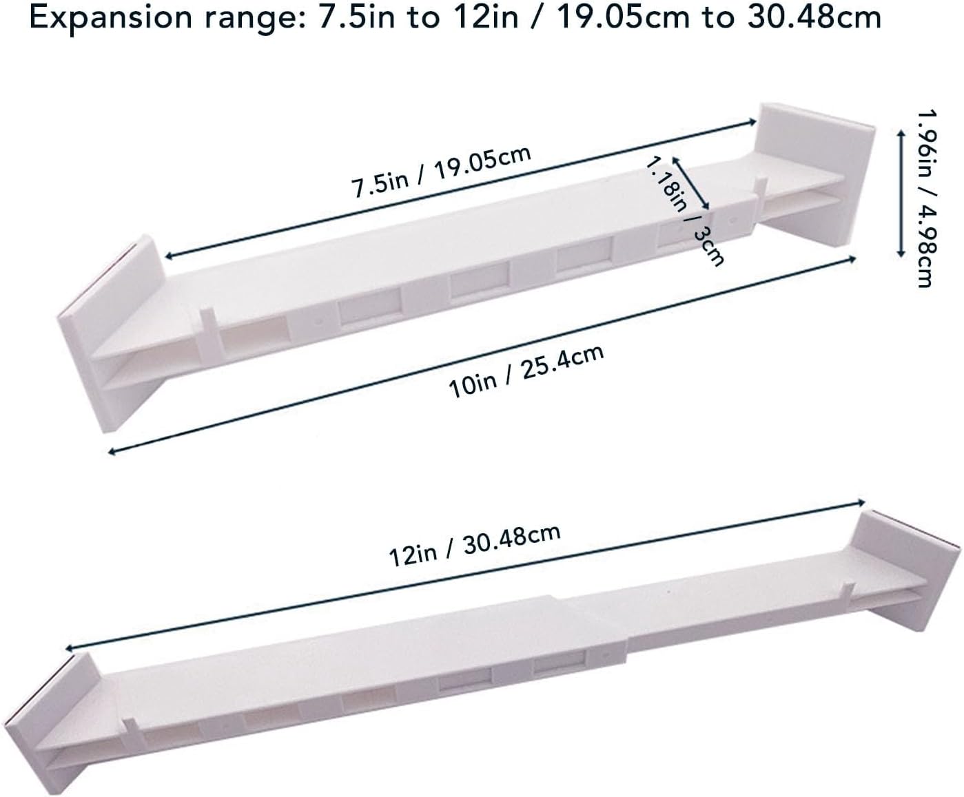 Cyrank RV Corner Shower Bar Storage Organizer