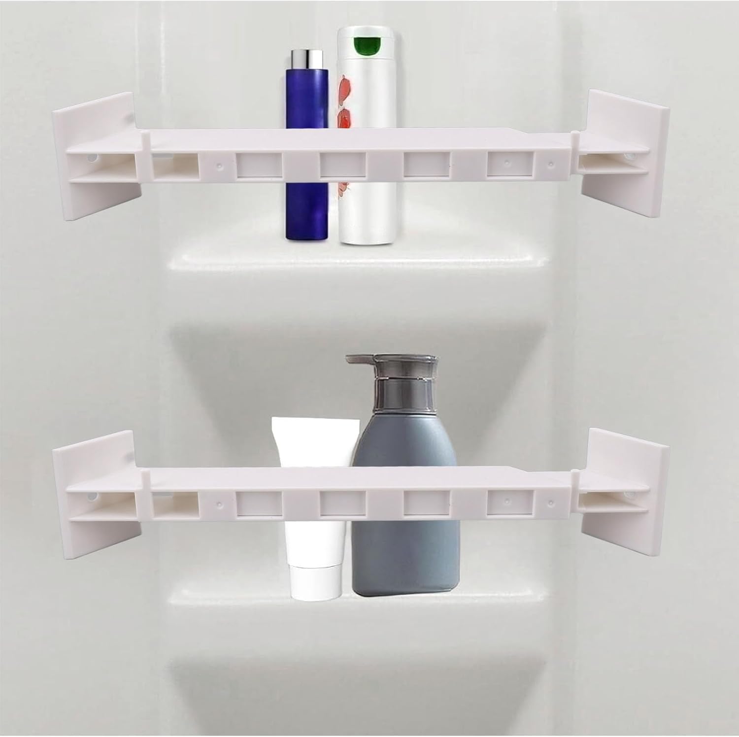Cyrank RV Corner Shower Bar Storage Organizer