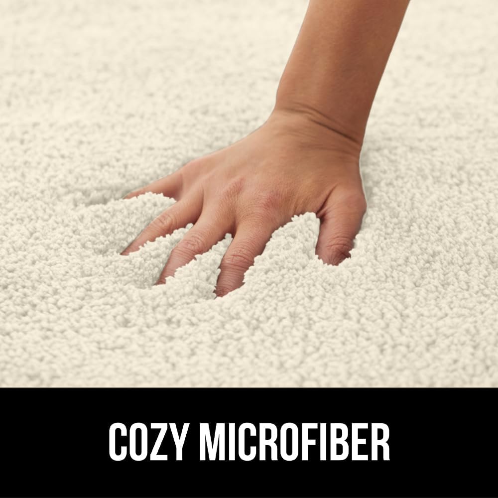 Gorilla Grip Premium Luxury Bath Rug Ivory 36x24