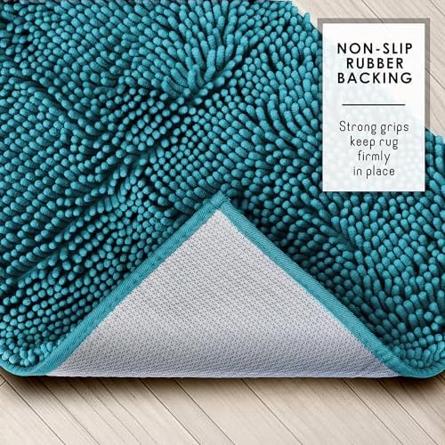 Hearth Harbor Teal Bath Rug Set 2 Piece 1