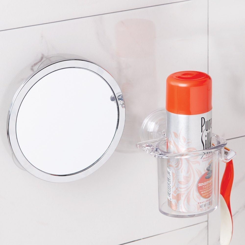 InterDesign iDesign Gia Metal Suction Mirror for Bathroom