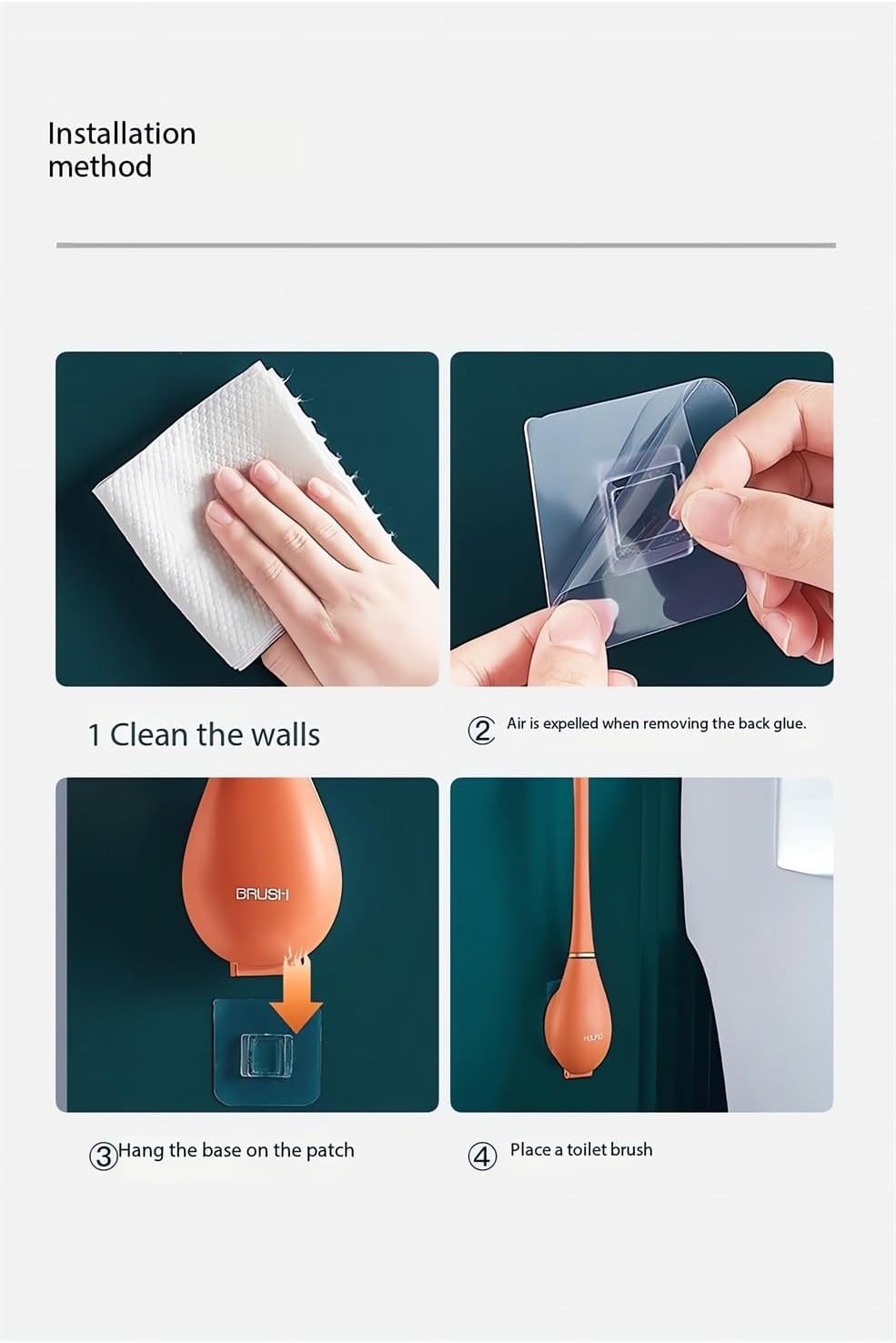 Modern Flexible Silicone Toilet Brush Set with Holder